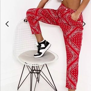 Bandana paisley pants missguided